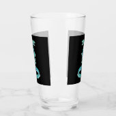 Verre Dragon Bleu Céleste Créature Fantastique Majestueu (Gauche)
