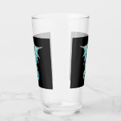 Verre Dragon Bleu Céleste Créature Fantastique Majestueu (Droite)