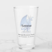 Verre Dragon Bleu : Sapphire de Pierre d’Anniversaire de (Dos)