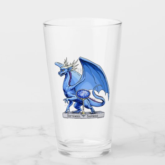 Verre Dragon Bleu : Sapphire de Pierre d’Anniversaire de (Devant)