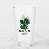 Verre Dragon Buveur de Bière (Devant)