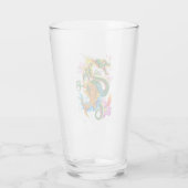 Verre Dragon chinois vert Koi (Dos)