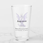 Verre Dragon pourpre : Améthyste en pierre de naissance (Dos)