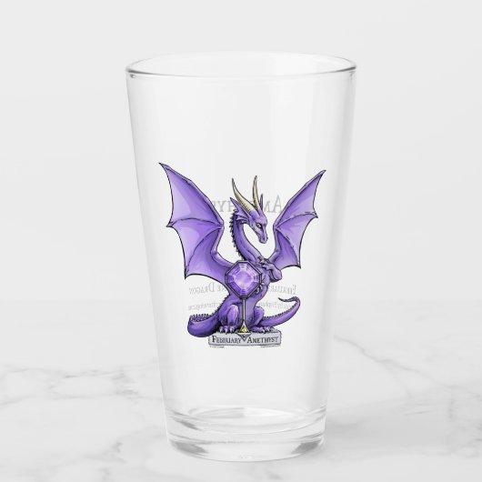 Verre Dragon pourpre : Améthyste en pierre de naissance (Devant)