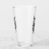 Verre Dragon tribal noir et blanc (Gauche)