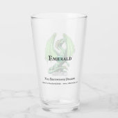 Verre Dragon Vert : Émeraude de Pierre de naissance de M (Dos)
