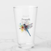 Verre Dragonfly colorée personnalisable (Dos)