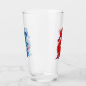 Verre Dragons orientaux rouges et bleus (Droite)