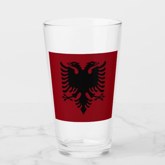 Verre Drapeau albanais (Devant)