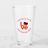 Verre Drapeau Allemand Lettres rouges AIMER Boisson pers (Devant)