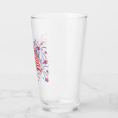Verre Drapeau américain et feux d'artifice (Gauche)
