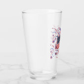 Verre Drapeau américain et feux d'artifice (Droite)