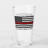 Verre Drapeau américain mince personnalisé (Dos)