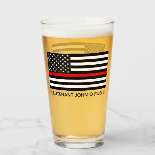 Verre Drapeau américain mince personnalisé (Devant (rempli))