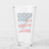 Verre Drapeau américain rouge blanc et bleu (Dos)