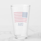 Verre Drapeau américain Rouge Bleu Bleu États-Unis Patri (Dos)