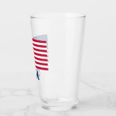 Verre Drapeau américain Rouge Bleu Bleu États-Unis Patri (Gauche)