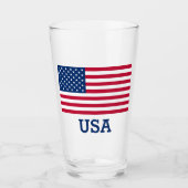 Verre Drapeau américain Rouge Bleu Bleu États-Unis Patri (Devant)