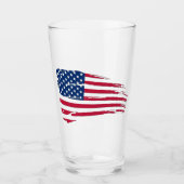 Verre Drapeau américain tatoué (Devant)