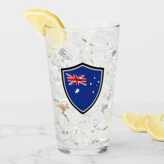 Verre Drapeau australien (Devant glace)