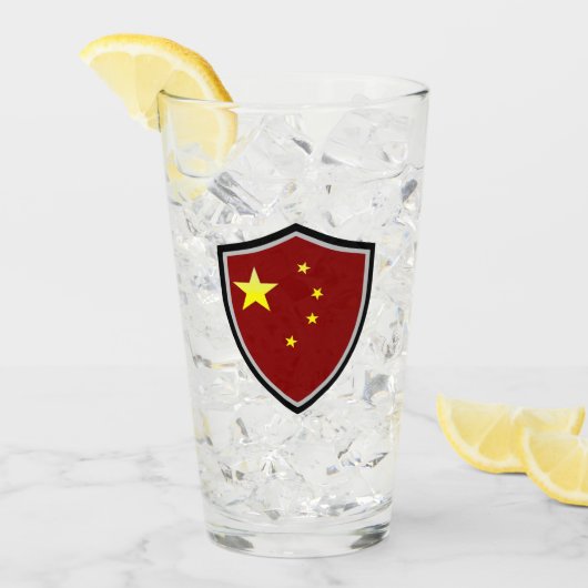 Verre Drapeau chinois (Devant glace)