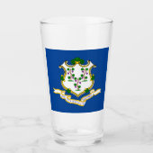Verre Drapeau Connecticut (Devant)