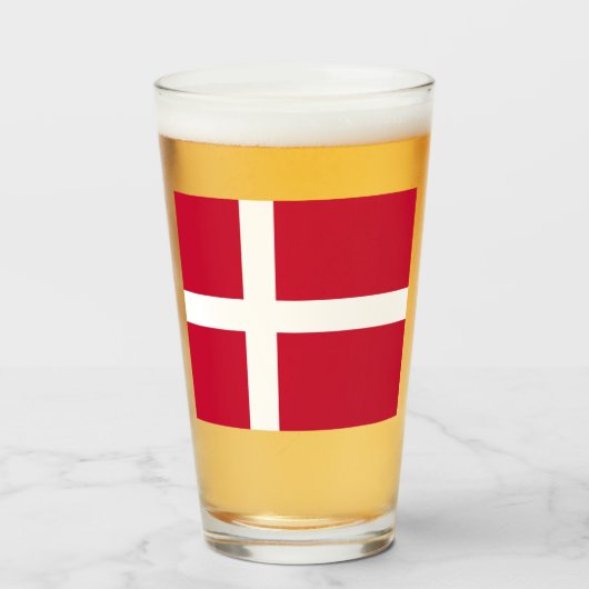Verre Drapeau danois (Devant (rempli))