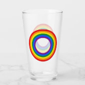 Verre DRAPEAU DE COURBE - STRIPES - Bagues de couleurs L (Dos)
