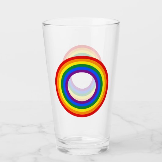 Verre DRAPEAU DE COURBE - STRIPES - Bagues de couleurs L (Devant)