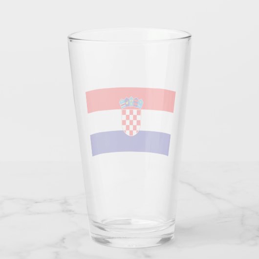 Verre Drapeau de Croatie (Dos)