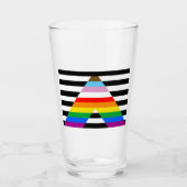 Verre Drapeau de fierté allié du progrès LGBTQ (Devant)