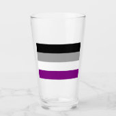 Verre Drapeau de fierté asexué (Devant)