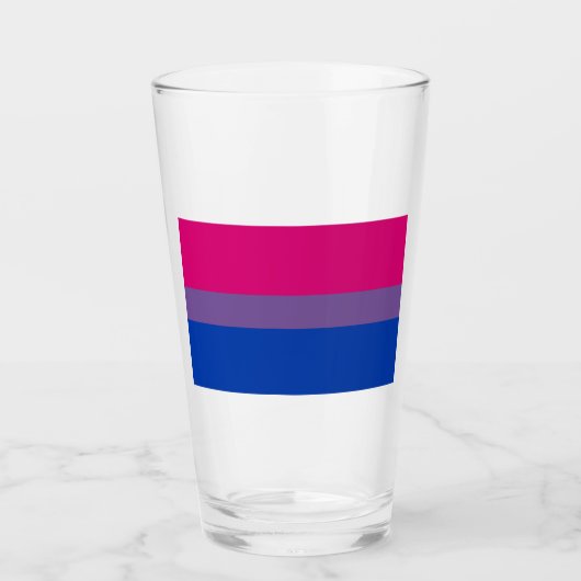 Verre Drapeau de fierté bisexuel (Devant)
