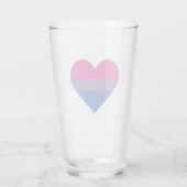 Verre Drapeau de fierté bisexuel Cœur (Dos)