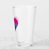 Verre Drapeau de fierté bisexuel Cœur (Gauche)