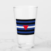 Verre Drapeau de fierté cuir queer (Devant)