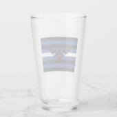 Verre Drapeau de fierté d'aigle en cuir (Dos)