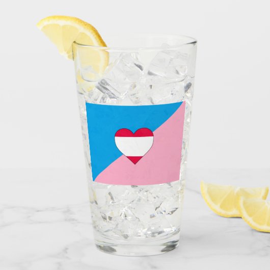 Verre Drapeau de fierté de jeu d'âge (Devant glace)
