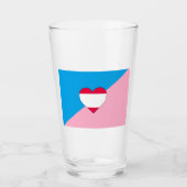 Verre Drapeau de fierté de jeu d'âge (Devant)