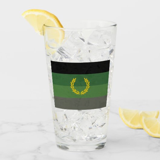 Verre Drapeau de fierté de l'uniforme militaire (Devant glace)