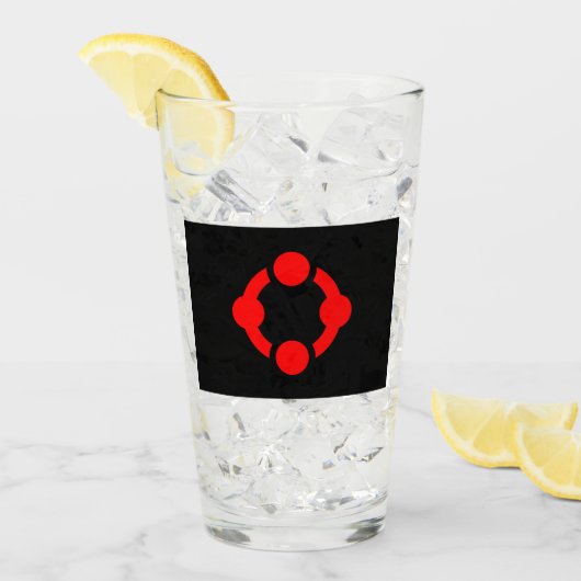 Verre Drapeau de fierté de niche (Noir) (Devant glace)