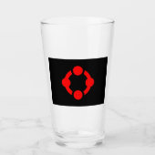 Verre Drapeau de fierté de niche (Noir) (Devant)