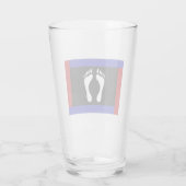 Verre Drapeau de fierté de pied (empreinte de pied) (Dos)