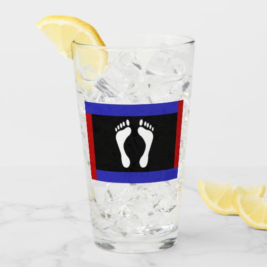 Verre Drapeau de fierté de pied (empreinte de pied) (Devant glace)