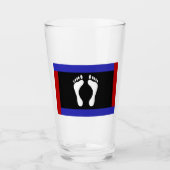 Verre Drapeau de fierté de pied (empreinte de pied) (Devant)