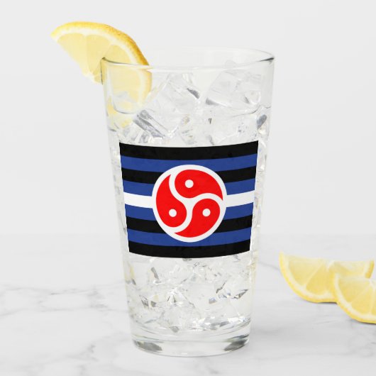 Verre Drapeau de fierté de pratique en cuir (Devant glace)
