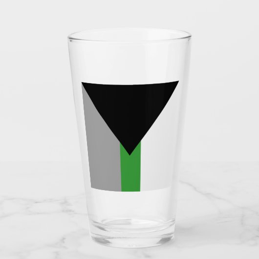 Verre Drapeau de fierté demiromantique (Devant)