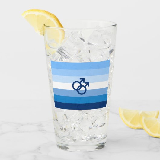 Verre Drapeau de fierté gay MLM (Devant glace)