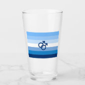 Verre Drapeau de fierté gay MLM (Devant)