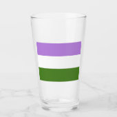 Verre Drapeau de fierté genderqueer (Devant)